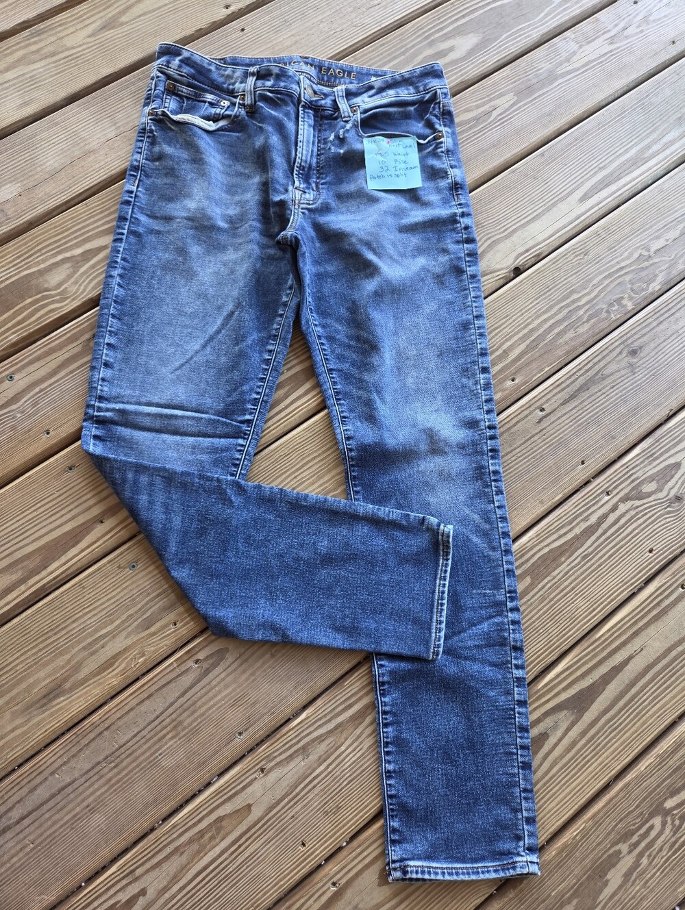American Eagle Next Level Slim Straight Jeans 34x34 (Measures 35x32)